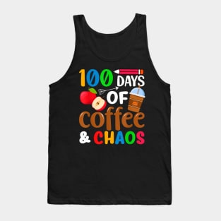 100 Days of Coffee  Teacher Coffe Caffeine Student Class Tank Top